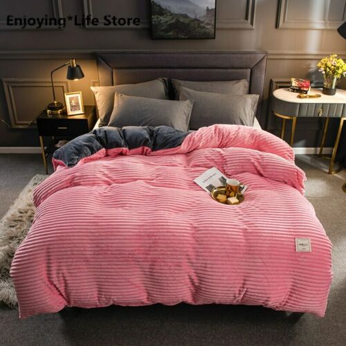 Double-Sided Coral Velvet Duvet Set (4pcs)