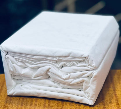 4-Piece Plain Cotton Sheet Set
